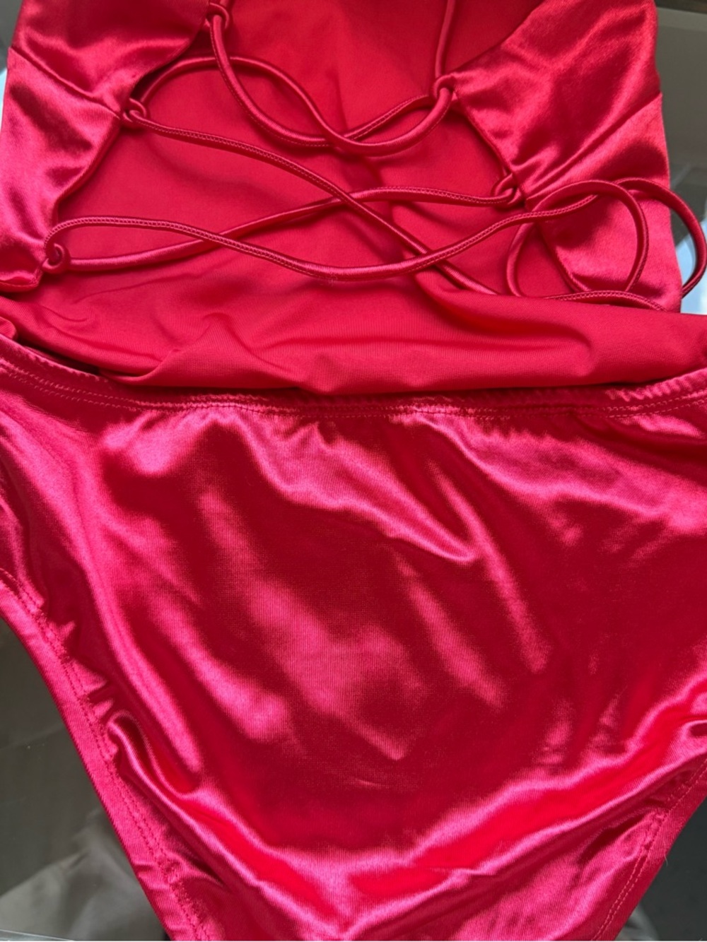Princess Polly Red Satin Strappy Backless Bodysuit | Size 4 - Picture 8 of 11